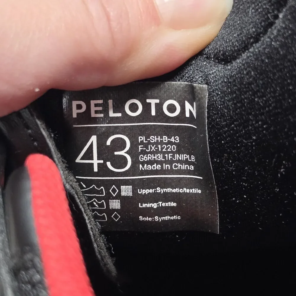 Peloton Cycling Shoes Size 43 US Men's Sz 10 Clip In Cleats Black Exercise Bike